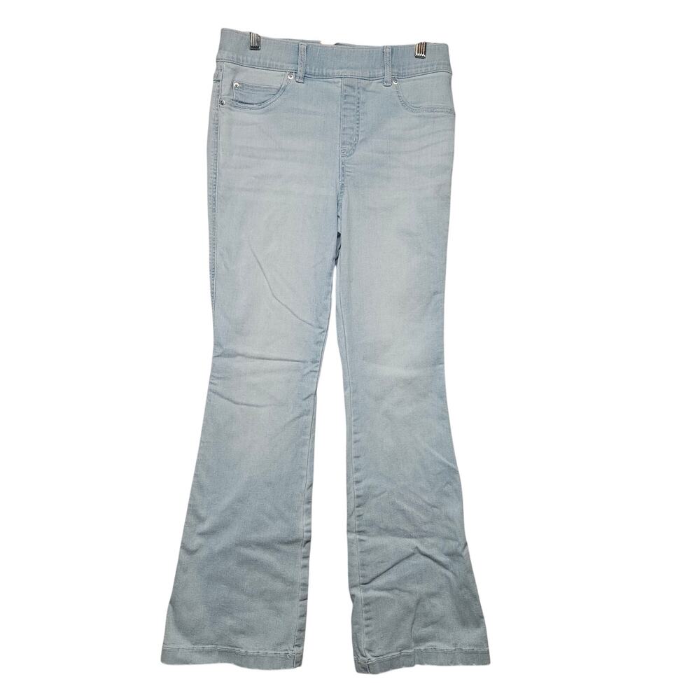 Spanx Flare Denim Jeans Legging Pull On in Retro Light Wash Size Medium Petite